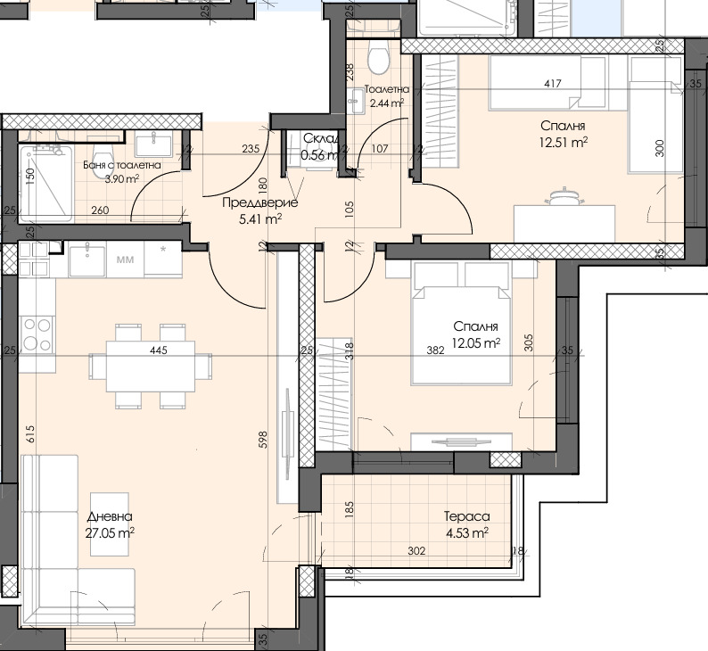 Продава 3-СТАЕН, гр. Пловдив, Гагарин, снимка 2 - Апартаменти - 54065929