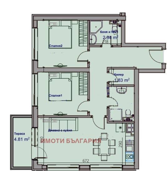 Продава 3-СТАЕН, гр. Варна, Трошево