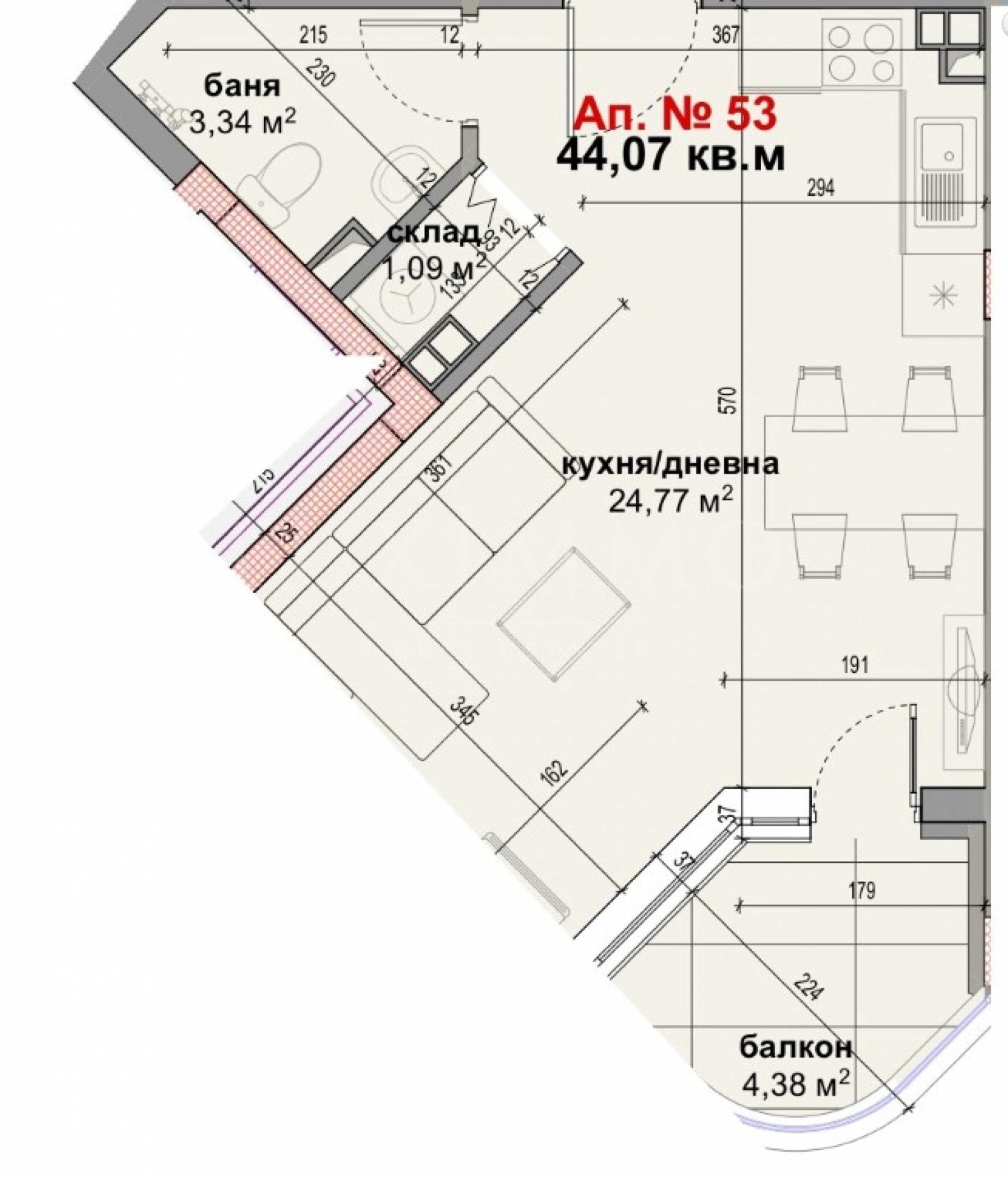 Продава 1-СТАЕН, гр. Приморско, област Бургас, снимка 2 - Апартаменти - 55843108