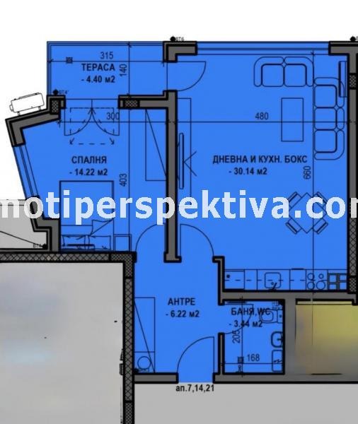 Til salg  1 soveværelse Plovdiv , Kyuchuk Parizh , 86 kvm | 60903682