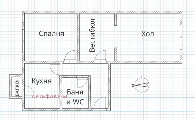 Til salgs  1 soverom Sofia , Tsentar , 74 kvm | 92365239 - bilde [3]