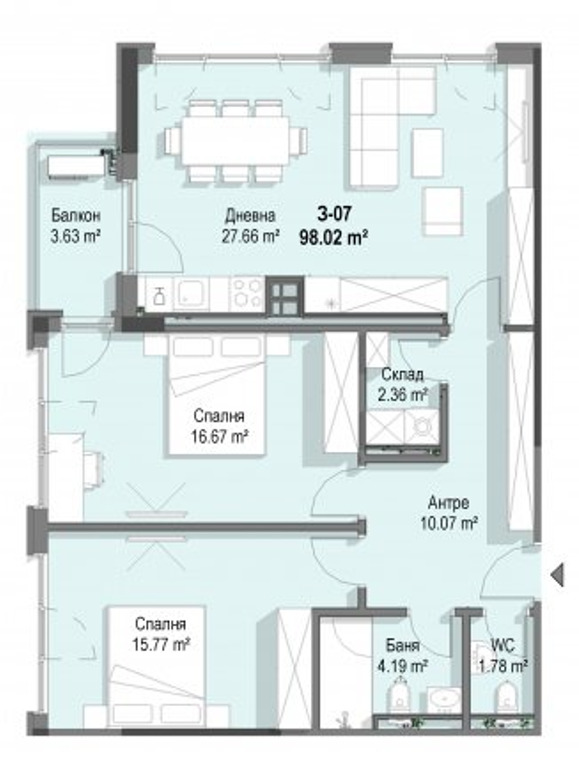 For Sale  2 bedroom Sofia , Krastova vada , 116 sq.m | 36155739 - image [2]