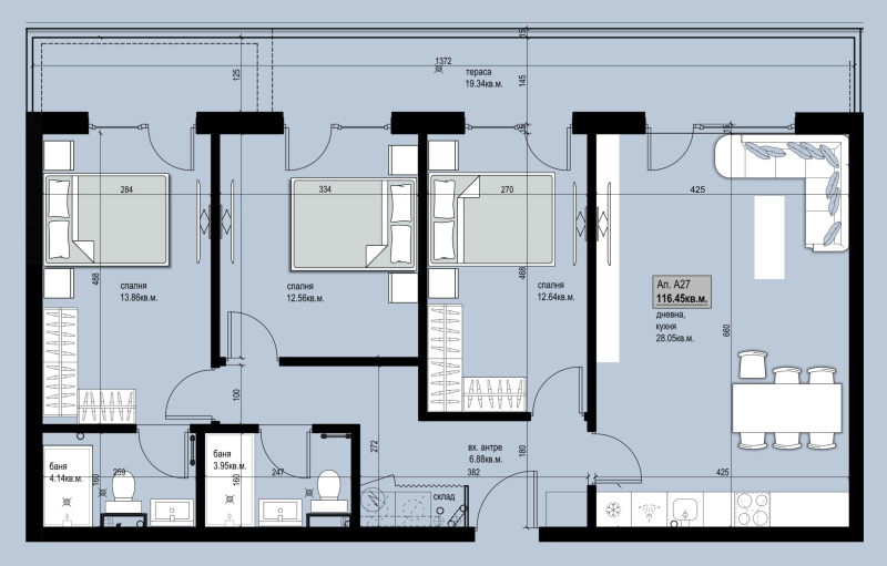 In vendita  3 camere da letto Plovdiv , Hristo Smirnenski , 134 mq | 81889913 - Immagine [2]