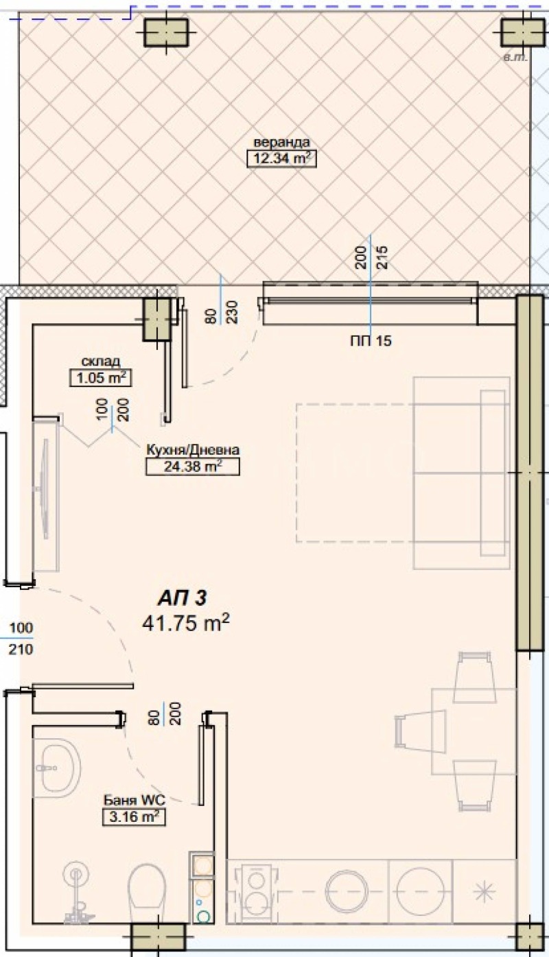 Til salg  Studie region Burgas , Tsarevo , 46 kvm | 91986691 - billede [2]