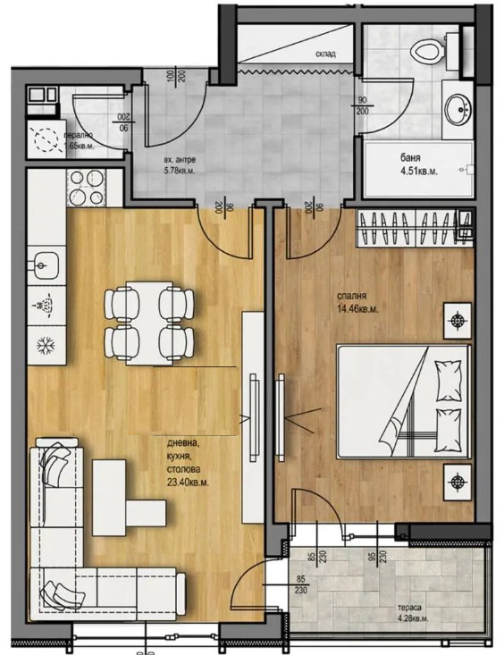 Продава  2-стаен град Пловдив , Христо Смирненски , 75 кв.м | 66448413 - изображение [2]