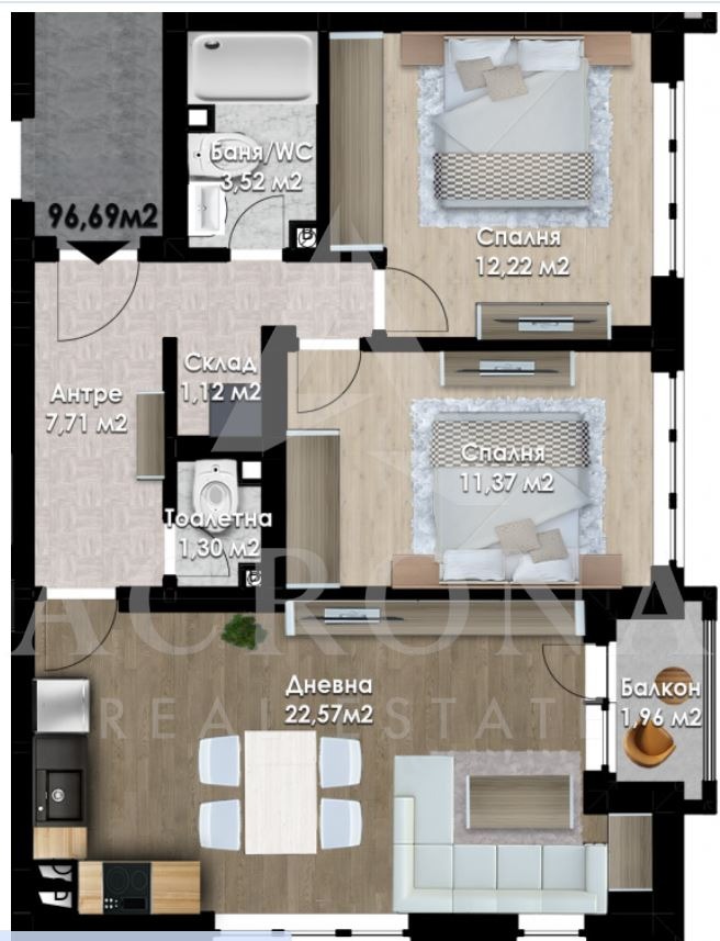 Продава 3-СТАЕН, гр. Пловдив, Южен, снимка 9 - Апартаменти - 54290144