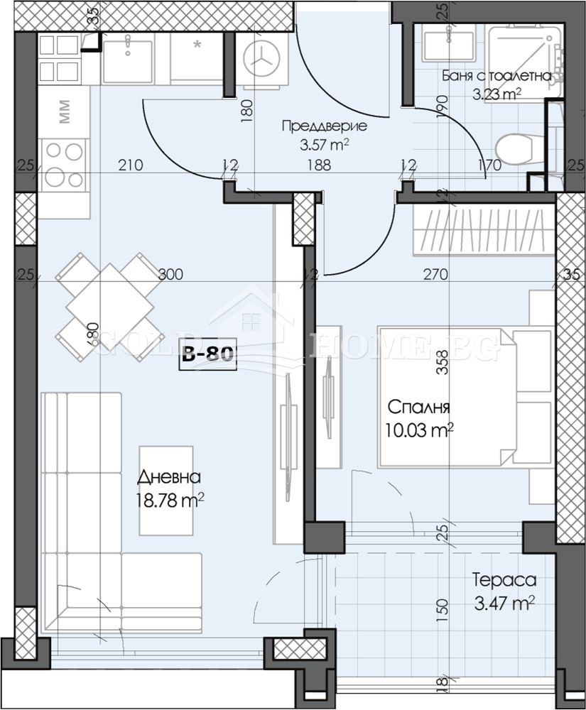 Продава 2-СТАЕН, гр. Пловдив, Гагарин, снимка 7 - Апартаменти - 54206542