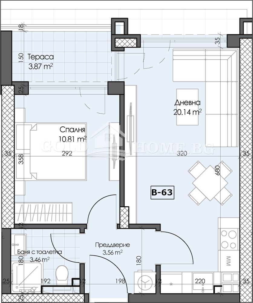 Продава 2-СТАЕН, гр. Пловдив, Гагарин, снимка 10 - Апартаменти - 54206542