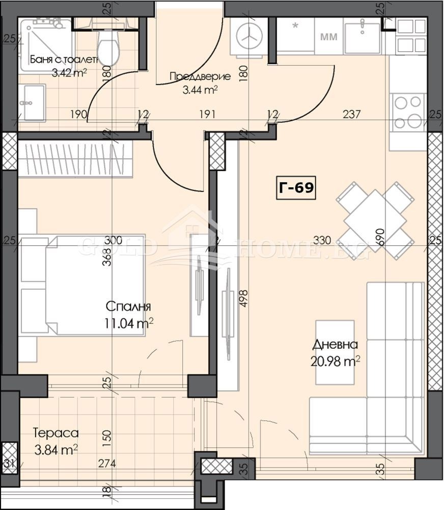 Продава 2-СТАЕН, гр. Пловдив, Гагарин, снимка 11 - Апартаменти - 54206542