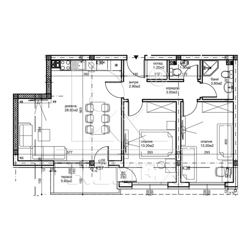 For Sale  2 bedroom Plovdiv , Belomorski , 99 sq.m | 93337047 - image [3]