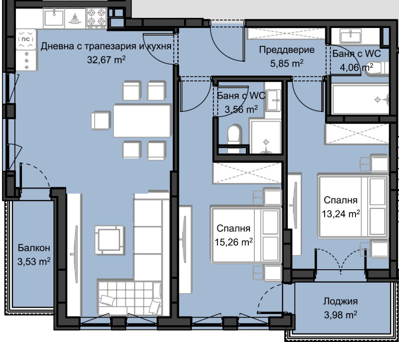 Продава 3-СТАЕН, гр. Пловдив, Христо Смирненски, снимка 2 - Апартаменти - 52709806