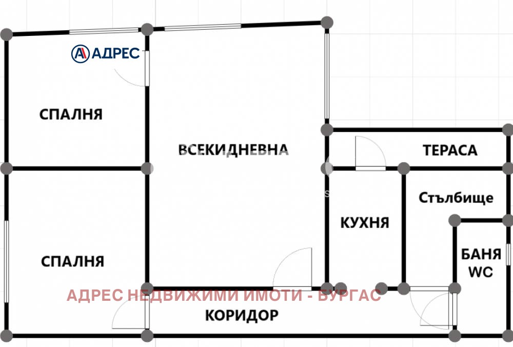 Продава 3-СТАЕН, гр. Бургас, Център, снимка 4 - Апартаменти - 54067209