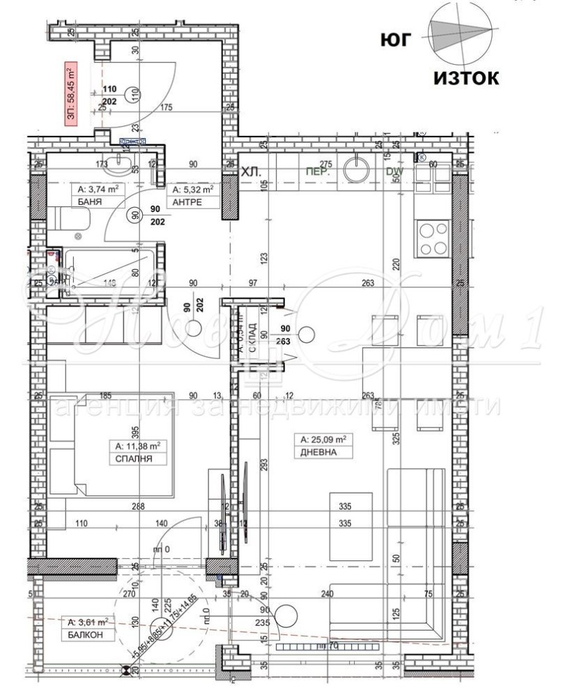 Satılık  1 yatak odası Sofia , Slatina , 67 metrekare | 66282808 - görüntü [2]