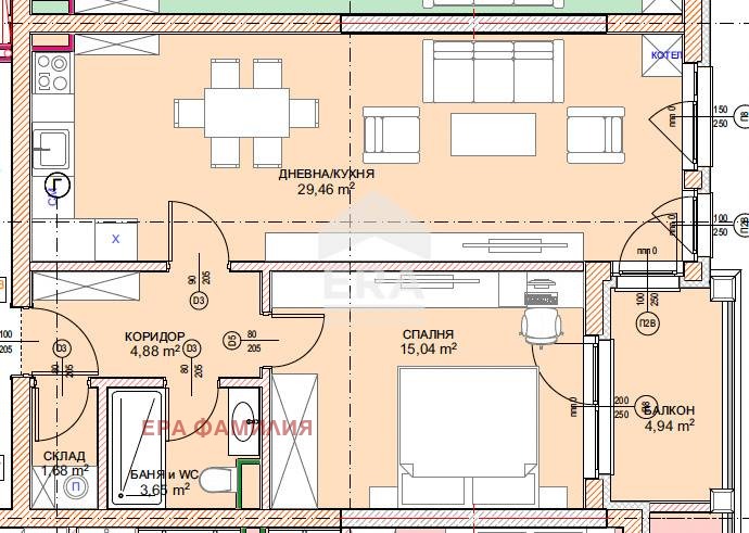 In vendita  1 camera da letto Sofia , Malinova dolina , 84 mq | 38470450