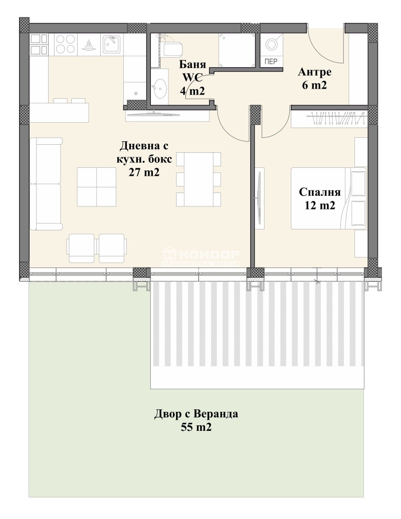 Продается  1 спальня Пловдив , Западен , 126 кв.м | 64992422 - изображение [4]