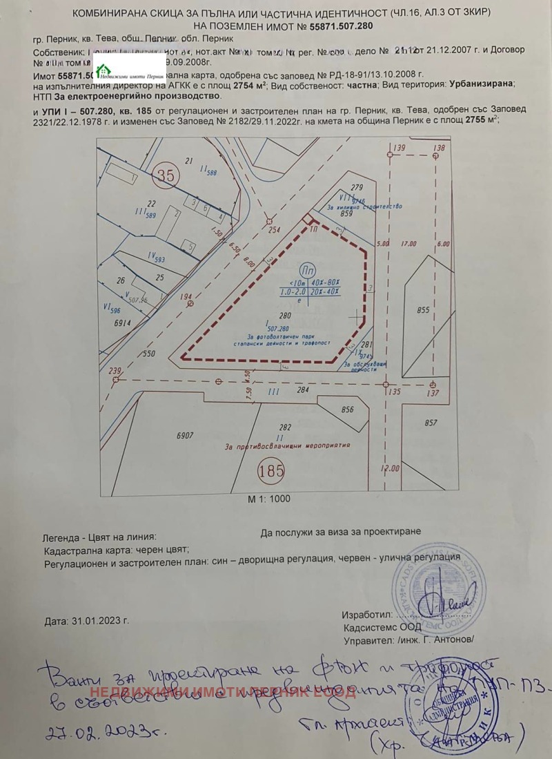 Продава ПАРЦЕЛ, гр. Перник, Тева, снимка 1 - Парцели - 45090840