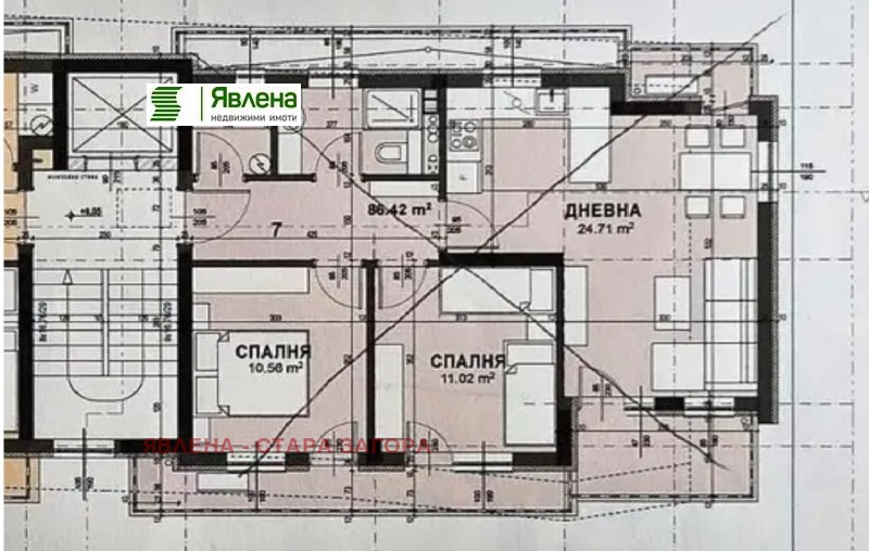Продава 3-СТАЕН, град Стара Загора, Център • 169900 € / 332295.52 лв. • 52016633 1