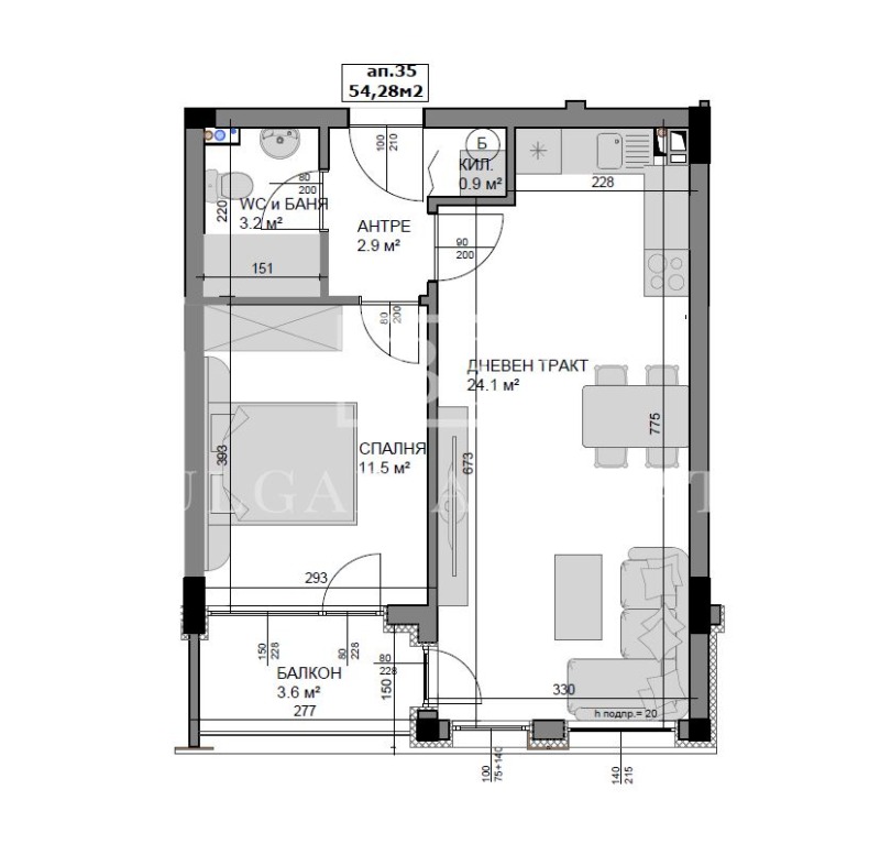 Te koop  1 slaapkamer Varna , Vladislav Varnentsjik 1 , 63 m² | 80977730 - afbeelding [4]