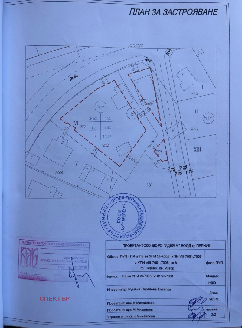 For Sale  Plot Pernik , Moshino , 995 sq.m | 43984264