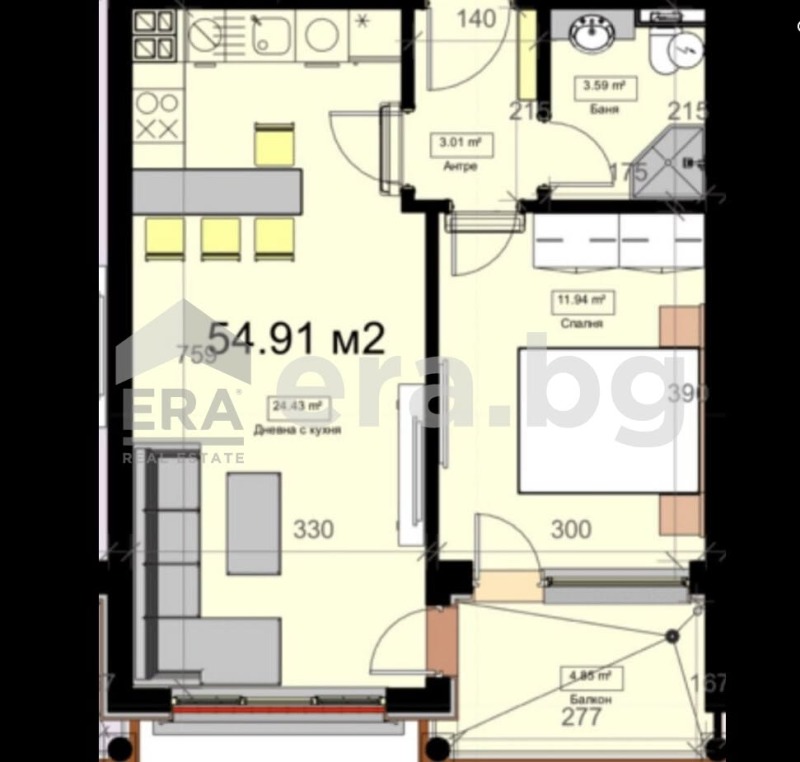 Продава  2-стаен град Варна , к.к. Св.Св. Константин и Елена , 63 кв.м | 28335086 - изображение [6]