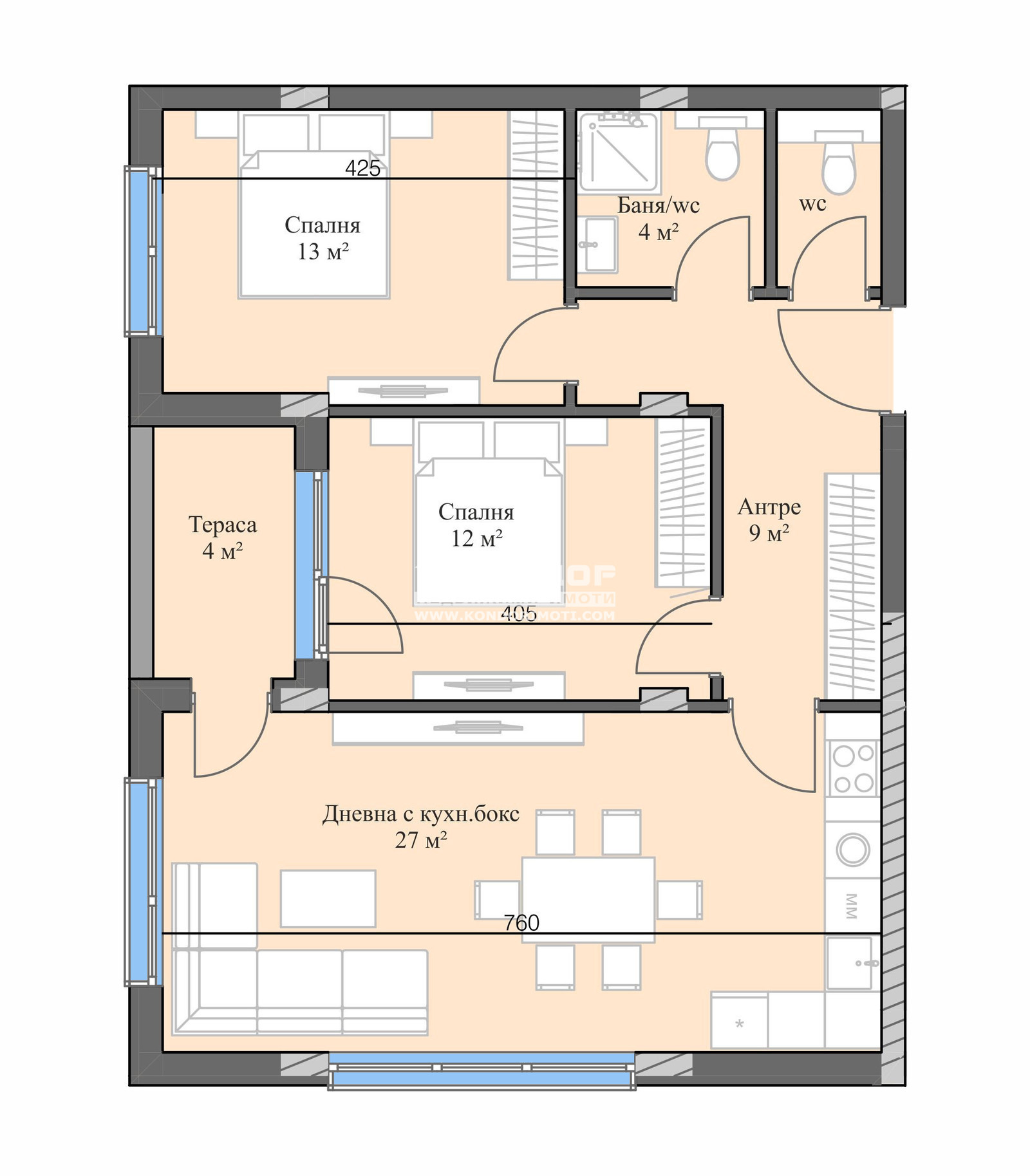 Продава 3-СТАЕН, гр. Пловдив, Кършияка, снимка 2 - Апартаменти - 41182901