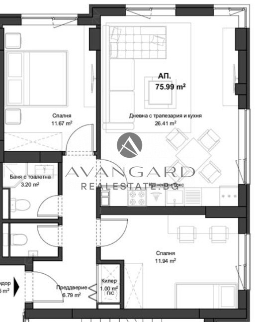 En venta  2 dormitorios Plovdiv , Kyuchuk Parizh , 89 metros cuadrados | 20031603