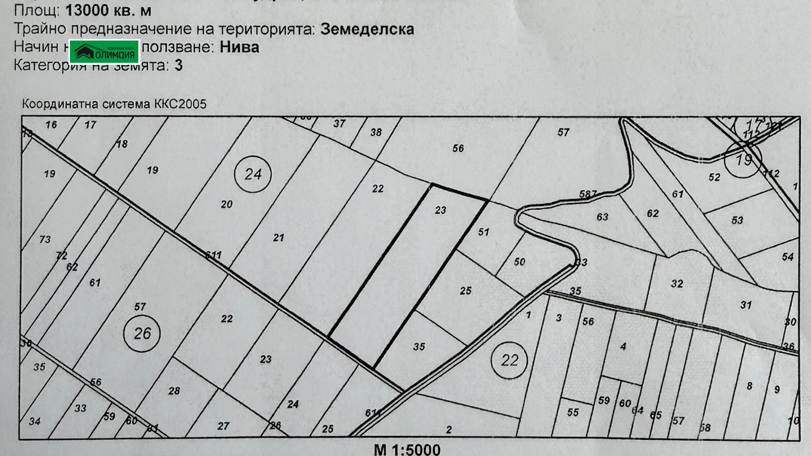 Продава ЗЕМЕДЕЛСКА ЗЕМЯ, с. Пудрия, област Враца