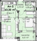 Продава 2-СТАЕН, град Бургас, Мадика • 96695 € / 189118.98 лв. • 80739629 2