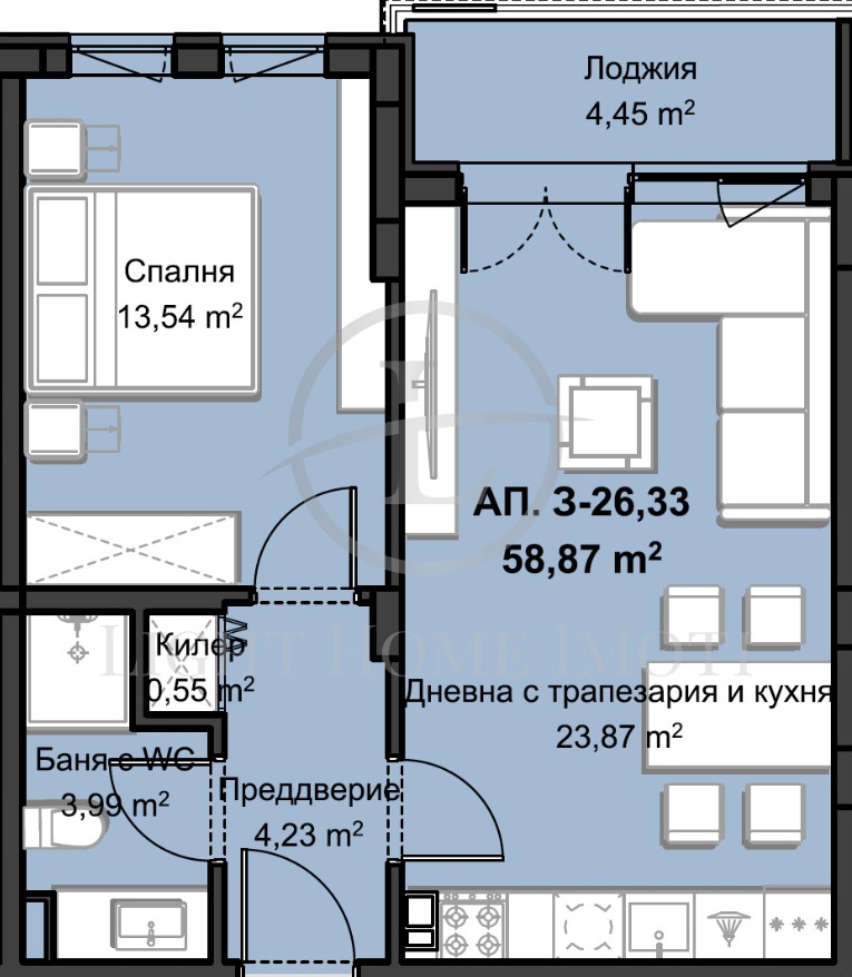 Till salu  1 sovrum Plovdiv , Jujen , 71 kvm | 65335952 - bild [14]
