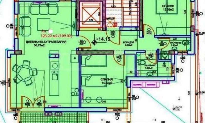 Продается  2 спальни Пловдив , Южен , 123 кв.м | 70376996 - изображение [2]