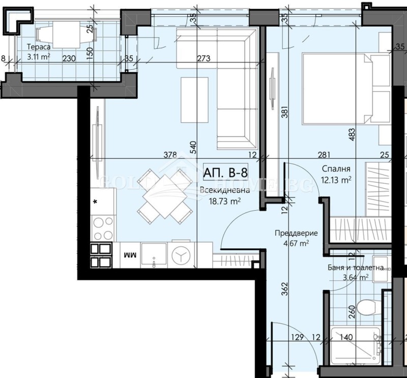 Продава 2-СТАЕН, гр. Пловдив, Христо Смирненски, снимка 2 - Апартаменти - 53522431