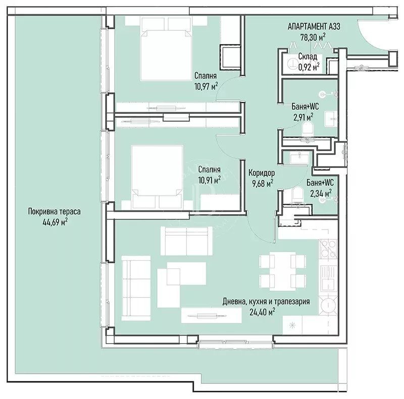 En venta  2 dormitorios Sofia , Mladost 4 , 142 metros cuadrados | 42020845 - imagen [5]