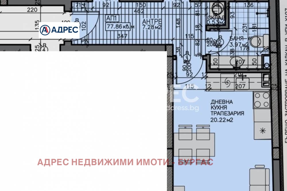 Продава 3-СТАЕН, гр. Бургас, Зорница, снимка 3 - Апартаменти - 53783642