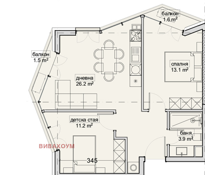 Zu verkaufen  2 Schlafzimmer Warna , Wladislaw Warnentschik 1 , 80 qm | 45428422 - Bild [2]