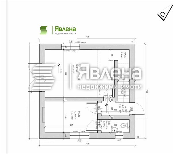 Продава КЪЩА, гр. София, с. Владая, снимка 5 - Къщи - 54768616
