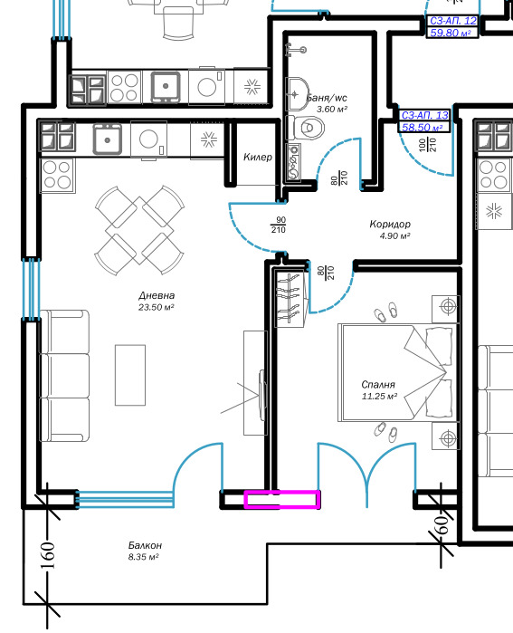 À vendre  1 chambre Varna , Vazrajdane 3 , 59 m² | 82182758