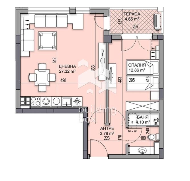 À venda  1 quarto Plovdiv , Gagarin , 73 m² | 75219900 - imagem [2]
