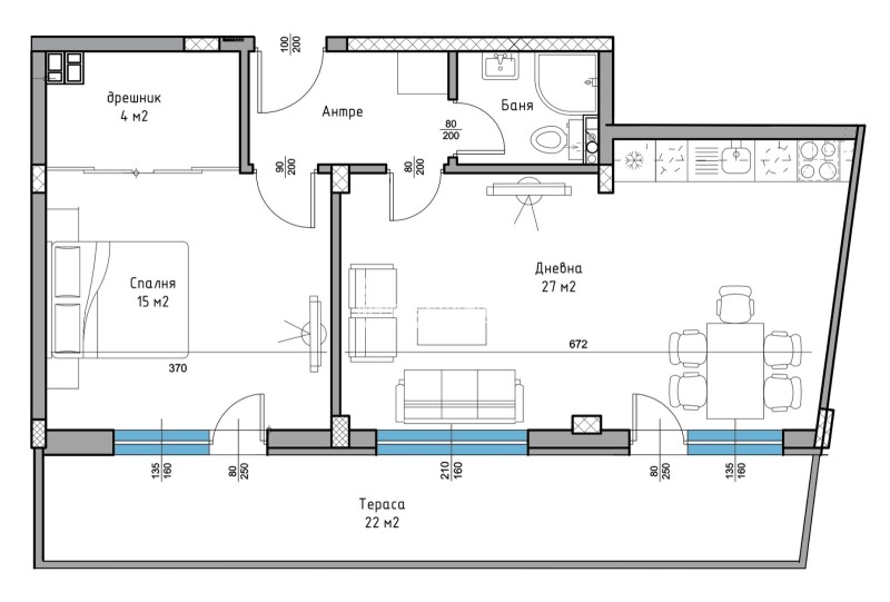 Te koop  1 slaapkamer Plovdiv , Tsentar , 94 m² | 63601794 - afbeelding [2]