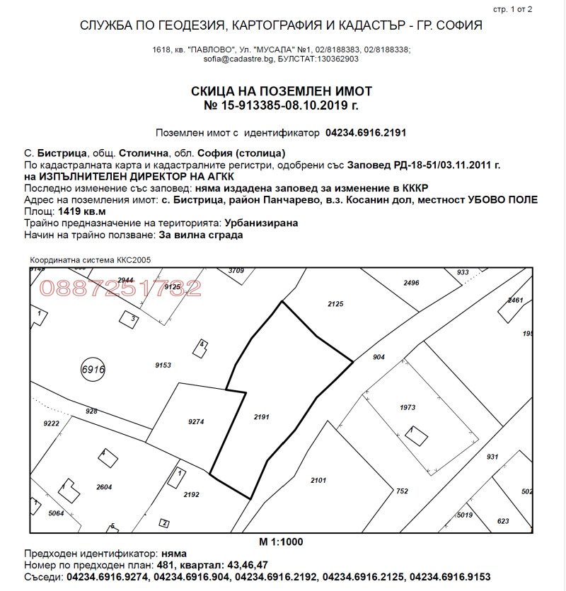 Продава ПАРЦЕЛ, град София, с. Панчарево • 227040 € / 444051.64 лв. • 32019536 1