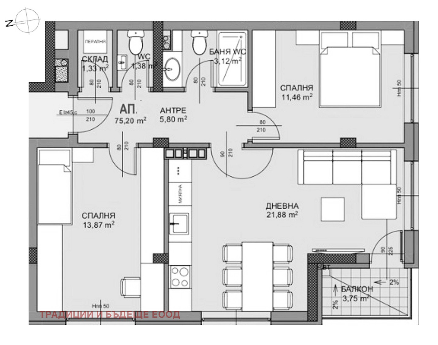 Продава 3-СТАЕН, гр. София, Овча купел, снимка 16 - Апартаменти - 52119898