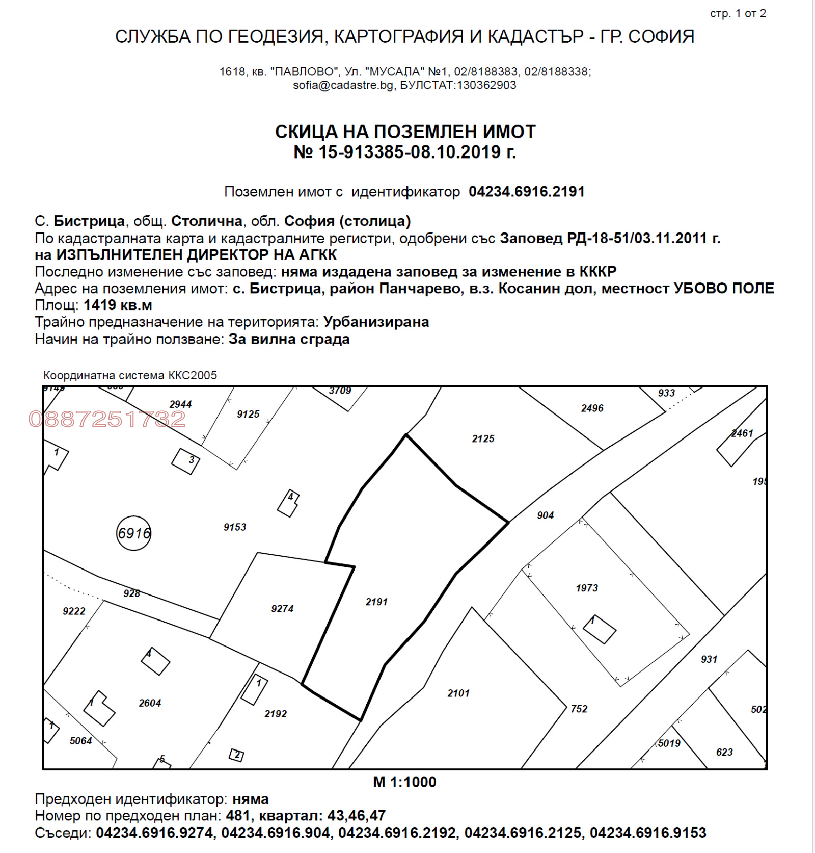Продава ПАРЦЕЛ, гр. София, с. Панчарево