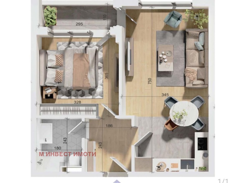 Zu verkaufen  1 Schlafzimmer Plowdiw , Trakija , 66 qm | 20886036 - Bild [4]