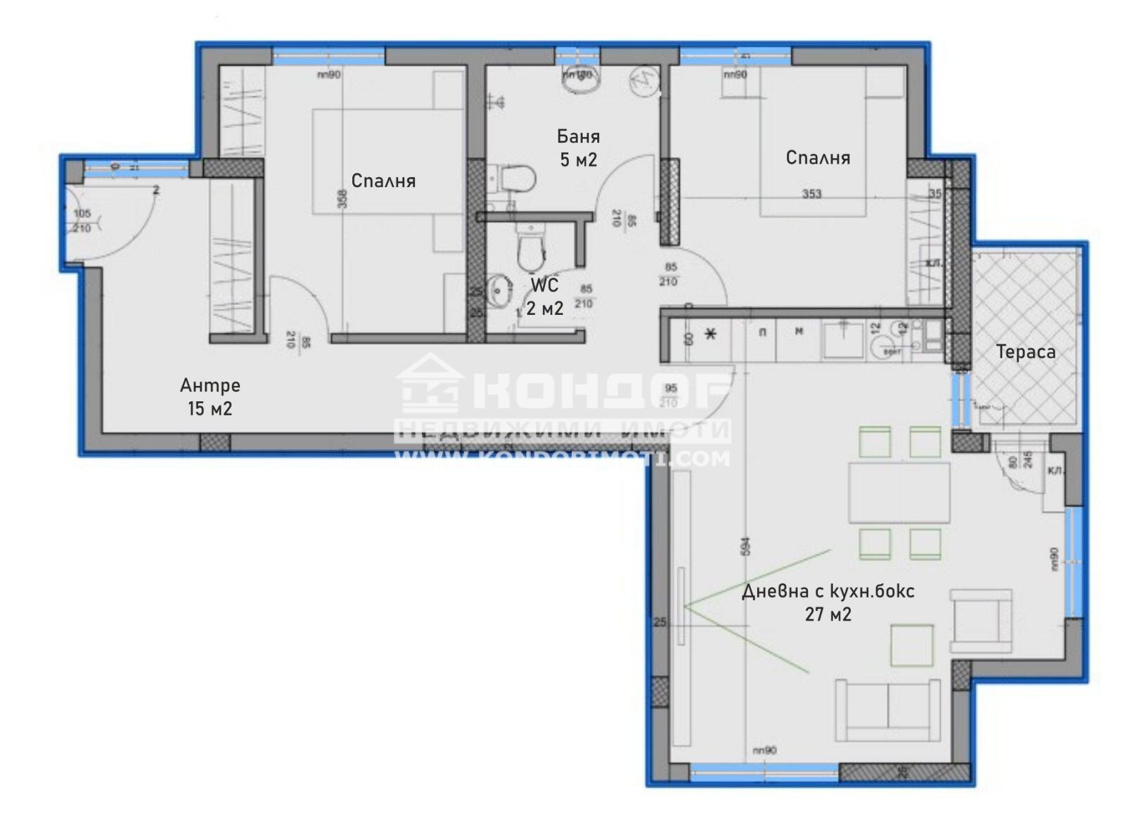 Продава 3-СТАЕН, гр. Пловдив, Христо Смирненски, снимка 5 - Апартаменти - 53703961