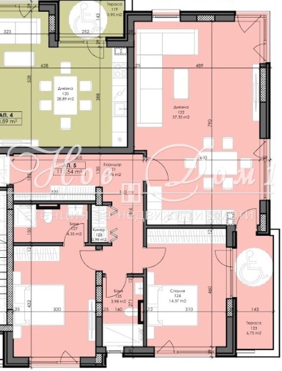 For Sale  2 bedroom Plovdiv , Hristo Smirnenski , 127 sq.m | 90408372 - image [2]
