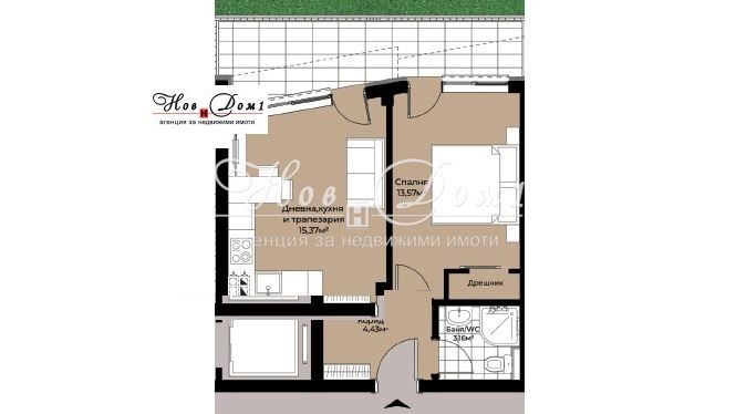 En venta  1 dormitorio Varna , Pobeda , 51 metros cuadrados | 35569994 - imagen [3]