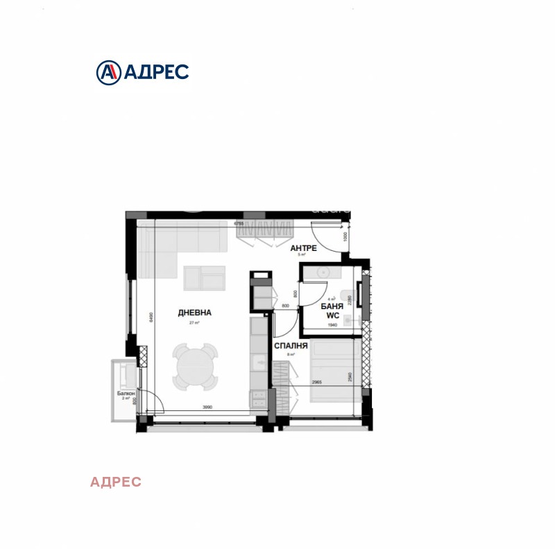 Продава 2-СТАЕН, гр. Варна, ВИНС-Червен площад, снимка 3 - Aпартаменти - 49376612