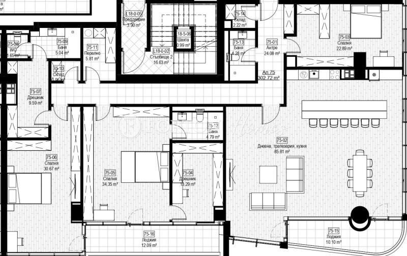Продаја  3 спаваће собе Софија , Младост 3 , 358 м2 | 65575926 - слика [10]