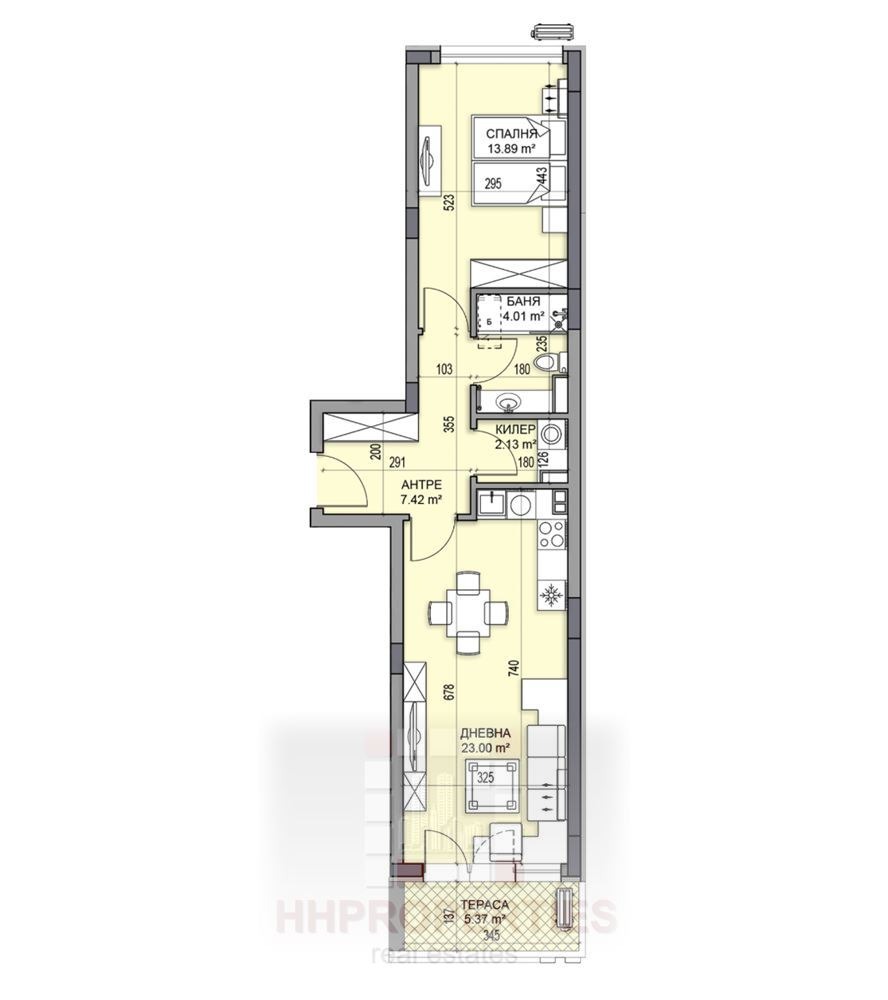 Продава 2-СТАЕН, гр. Пловдив, Гагарин, снимка 3 - Апартаменти - 53968048