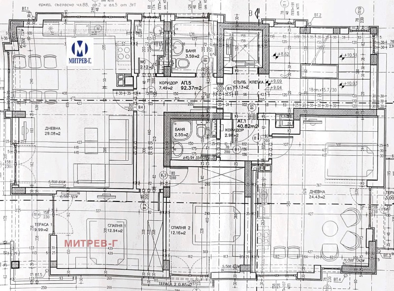 Продава 3-СТАЕН в град София, Овча купел 2 - 125 кв.м / 275 000 € » 537 853.25 лв., МИТРЕВ-Г