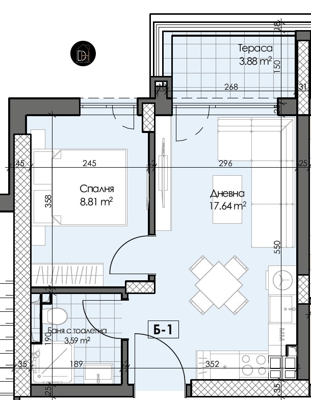 Продава 2-СТАЕН, гр. Пловдив, Гагарин, снимка 2 - Aпартаменти - 49314373